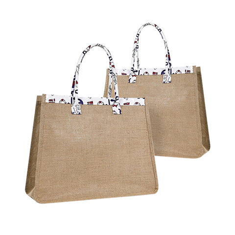 product-Custom Reusable Shopping Jute Tote Bag-Jarmoo-img-1