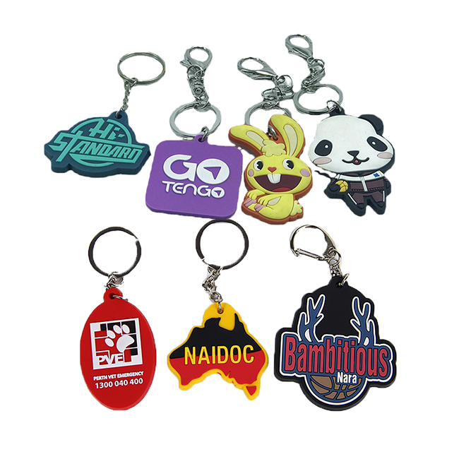 Custom Shape And Logo Soft Rubber Keyrings Custom Pvc Keychains Jarmoo