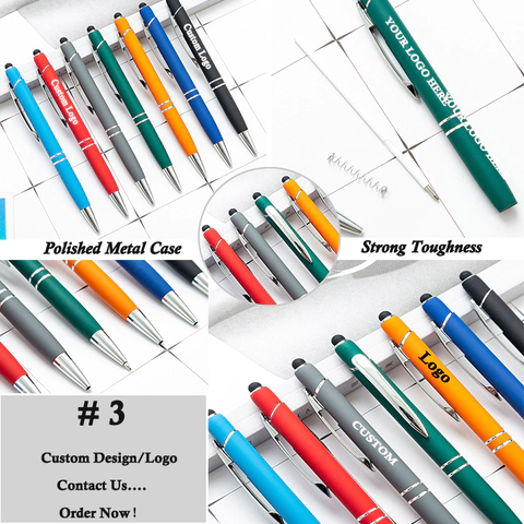 product-Promotional Gift Plastic Metal Custom Ballpoint Pen-Jarmoo-img-1