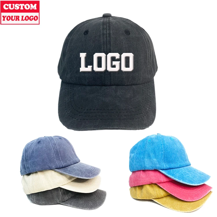 Custom Retro Distressed Outdoor Baseball Caps
