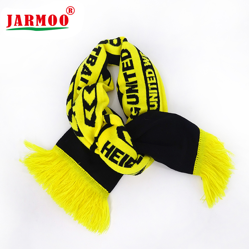 Custom Jacquard Embroidery Winter Acrylic Football Scarf