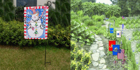 product-Jarmoo-High Quality 300D Nylon Fabric Custom Design Decorative Garden Flag with Pole-img