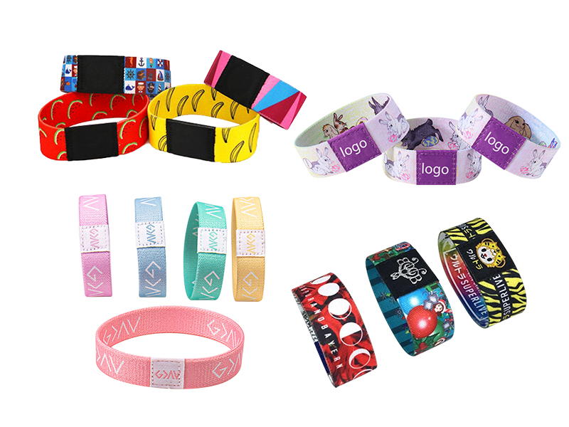 Expo RFID Wristband Custom Printing Woven Elastic Wristband